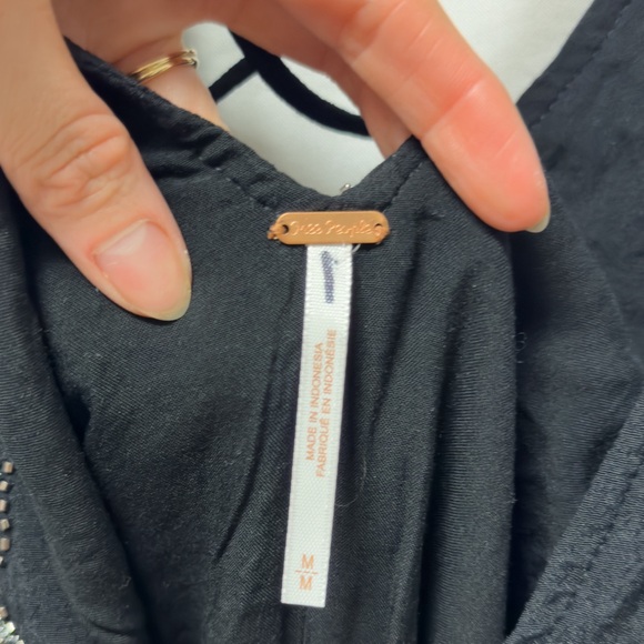 Free People Bali Mad Love beaded Mini Dress Black size Medium NWOT - Picture 9 of 9